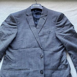 DKNY Sports Jacket - Grey and Black Checker Pattern